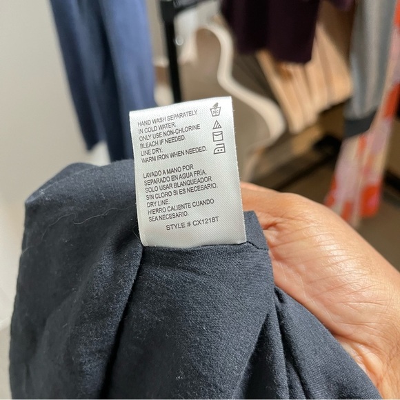 Patrons of Peace Women Maxi Dress Small Black Dark Moody Floral Wrap Tie Waist - Picture 5 of 12